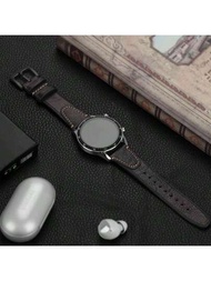 適用於華為WATCH GT2手錶頭部的真皮錶帶，頂層牛皮錶帶20 22mm