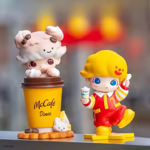 Authentic Pop Mart Dimoo & McDonald's Collaboration McCafe, McCafe Swirl Collectible Figurine Gift