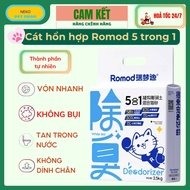 Romod 5 in 1 soybean cassava sand, deodorizing, non-sticky bottom, cassava litter can flush 2.5kg to