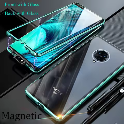 For VIVO Nex 3 Magnetic Case Nex3 360 Front+Back double-sided 9H Tempered Glass Case for VIVO Nex 3 