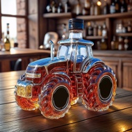 Tractor Shaped Whiskey Bottle Whiskey Awakener Bottle Novelty Glass Whiskey Hanger Creative Car Them