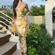 DUNEA Women's Sexy Holiday Print Slip Dress
