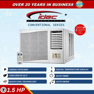 IDEC 1.5 HP Window Type Non-Inverter Aircon Airconditioner with Remote  Energy Efficient  Auto-Timer Aircon for Big Room