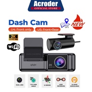 Acroder Dashcam Car WiFi 2K GPS Screen Night Vision Dual Lens 24H Loop Recording (3")