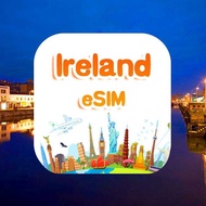 [eSIM]Ireland esim 4G/5G high speed network 1~30GB travel sim card available immediately Roam eSIM