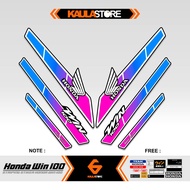 HONDA WIN STRIPING 37 MOTIF/ WIN 100 STICKER/ VIRAL WIN 100 VARIATION STICKER/ KAULADECAL/