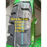 【Hot Sale】HEAVY DUTY Sprint tire 8ply 3.00x17 , 2.75x17 , 3.00x18 , 2.75x18