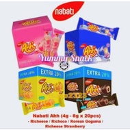 [20pieces] **Nabati Ahh Richeese Richeese Richoco Strawberry Korean Goguma Halal Ready Stock