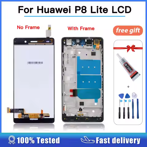 5.0" LCD For Huawei P8 Lite 2015 ALE-L04 L21 TL00 L23 CL00 L02 UL00 LCD Display Touch Screen Digitiz