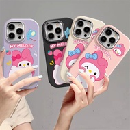Funny Cute Blinking My Melody Metal Lens Frame Phone Casing For Realme C1 C2 C3 C11 C12 C15 C20 C20A