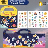 Bear Tale 45pcs Space Stickers Cartoon Space Theme Education & Creative Games Stickers For Kids Boys