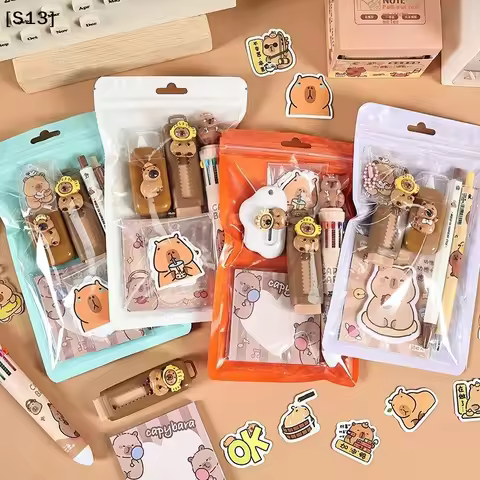 Cartoon Pattern Stationery Set Student Learning Stationery Set Cute Cartoon School Supplies Creative