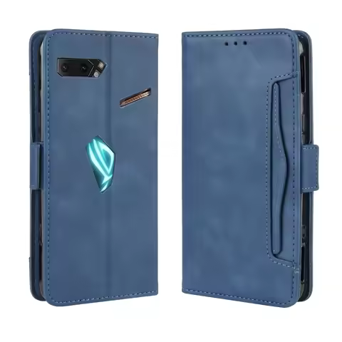 For Asus ROG Phone II 2 ZS660KL Case Premium Leather Wallet Leather Flip Multi-card slot Cover For A