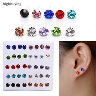 10Pairs/20Pairs Rhinestone Crystal Small Earrings Jewelry Set Plastic Resin Diamond Studded Earrings