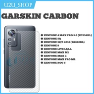 Garskin Carbon Asus Zenfone 4 Max Pro 5Q 5z 5 2018 Zenfone 8 Live L1 L2 Max M1 M2 Pro Rog 5