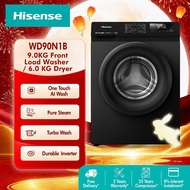 Hisense 2 in 1 Front Load Washing Machine & Dryer (9/6kg-10.5/7kg) WD90N1B / WD3Q8543BW / WD3Q1043BT