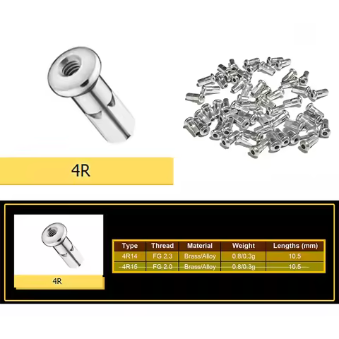 Pillar 4R Internal Bicycle Nipples 10.5mm Brass Aluminum Alloy AL7075 FG2.3 (14G) Hidden Nipple For 