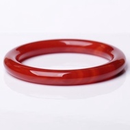 Natural Brazilian Red Agate Round Strip Jade Bracelet for Women Comes with Certificate of Origin Fas