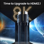 UGREEN HDMI To HDMI 2.1 Cable 8K 60Hz 4K 120Hz 48Gbps HDR Dolby Vision eARC Dolby Atmos Braided Laptop Monitor Projector