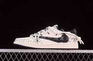 Travis Scott x Fragment Design x Air Jordan 1 Low OG SP AJ1 LV聯名 黑印花抽繩 低幫文化休閑板鞋 YX5066 325852