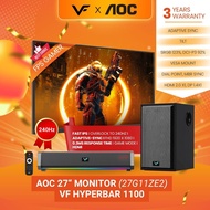 AOC Vinnfier Gaming Audio Speaker X AOC Monitor 27" 27G11ZE2 Fast IPS FHD HDR10 Adaptive Sync 240Hz 
