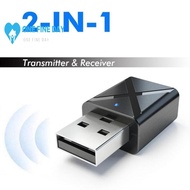2 in1 Dongle USB Wireless Bluetooth 5.0 Audio Receiver Transmitter Adapter Stereo C7F5