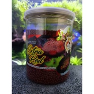 Fish Level Extra Red Fish Food for Parrot Oscar Flowerhorn Mini Pellet 190g