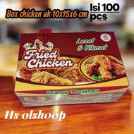 100PCS FREAD CHICKEN IFORY GLOOSY BOX PACKAGING UK10X15X6