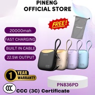 Sijil CCC (3C) Pineng Powerbank PN836 20000MAH Jenis c input/output FAST CHARGING/ Pengecasan Pantas