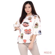 Miso T-Shirt oversize Cartoon elmo WHITE/oversize Tee elmo