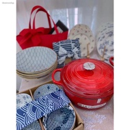 ◑℡[READY STOCKS IN MALAYSIA]Enamel Cast Iron Pot Le Creuset  Soup Pot and Frying pan Cool Colour Fra