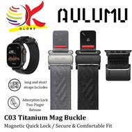 AULUMU C03 Titanium Mag Buckle Woven Watch Strap | Magnetic Quick Lock | 42/44/45/46/49mm