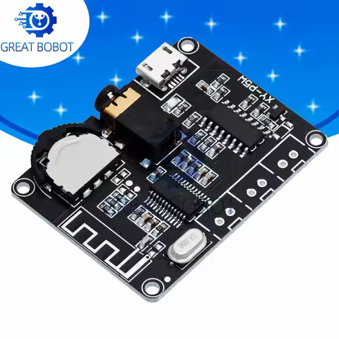 PAM8406 Low-Voltage Stereo Amp - Bluetooth 5.0 5W×2 DC 3.7-5V (XY-P5W) for Arduino-Compatible Module