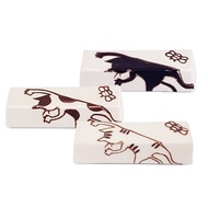 [Direct from Japan] J-kitchens Sho~ Workshop Cat Chopstick Rest 3-Piece Set (Calico, Tabby, Black) H