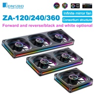 JONSBO ZA-120/240/360 Case Fan ARGB Around Thousand Layer Mirror Structure Cold Exhaust Cooling Fan