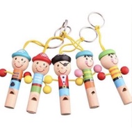 SG Stock 🇸🇬 10 PCS Wooden Whistle Keychain | Children Day Gift | Birthday Gift for Kids | Children Toy