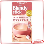 AGF Blendy Stick Cafe au lait Relaxing Decaf 6 pack x 6 boxes [Stick Coffee] [Decaf Coffee]