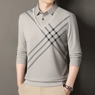 Autumn Fashionable All-Match Fake Two-Piece Men Men's Long-Sleeved Fake Two-Piece POLO Shirt