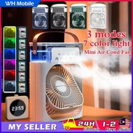 3 in 1 USB Mini Portable Fan Air Cooling fan Aircond Humidifier Purifier Mist Cooler with LED Light Air cooler fan 冷风机