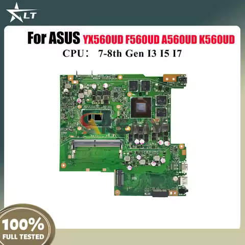 X560UD Laptop Motherboard For ASUS VivoBook A560UD YX560UD F560UD X560U K560UD X560UD Mainboard With