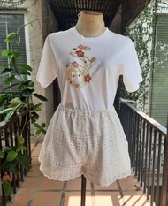 TuTTi Tinie cotton lace shorts (TuTTi Recollection) กางเกงขาสั้น Tinie ผ้าลูกไม้คอตตอน กางเกงขาสั้น