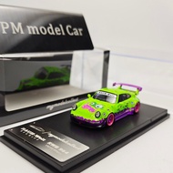 MC 1:64 Porsche RWB 964 GT Wing Alloy Diecast Model Car Collectible Ornament Gift