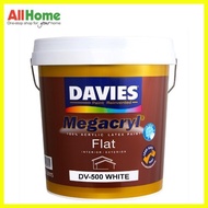 ♞,♘DAVIES DV-500 Megacryl Flat Latex Paint White 16L