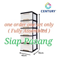 Color Century 5 Tier Plastic Drawer / Storage