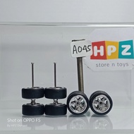 Hotwheels Rubber Tires Star Spoke 5 chrome AB27