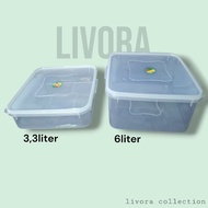 3.3 Liter & 6 Liter Transparent Donut Box | Thick Plastic Food Container