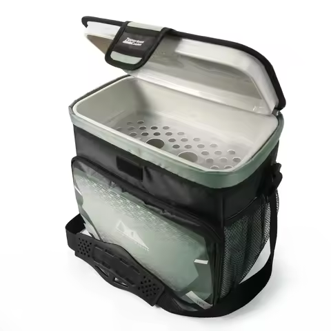 16 Can Zipperless Soft Cooler, 11 QT Sea Spray Green, Insulated Leakproof Bag for Beach, Picnics & T