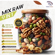 Mix Nuts & Raisins 9 in 1 | Cashew Almond Pistachio Walnut Pumpkin & Raisin Sultana Gold Black Green
