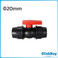 ClickBuy วาล์วเชื่อมต่อท่อน้ํา PE 20mm 25mm อุปกรณ์ท่อ ball valve