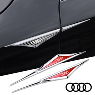 2pcs alloy car stickers car accsesories accessory for audi a4 b6 b7 b9 a3 8l 8p 8v q3 a7 a4 b8 a6 c6